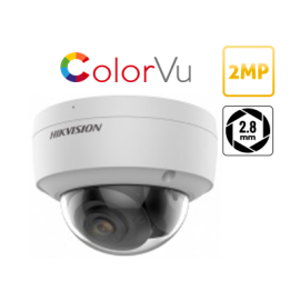 Hikvision - C&acirc;mera IP Dome ColorVu 2MP DS-2CD2127G2 2.8MM C